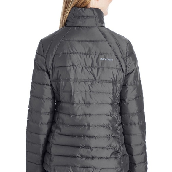 SPYDER women’s down jacket puffer Small Gray - Picture 7 of 9